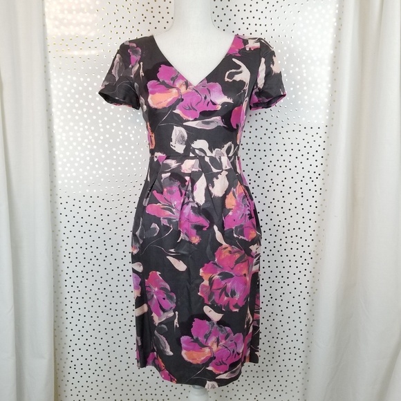 Banana Republic | Floral Sheath Dress | Size 0 - Picture 1 of 6
